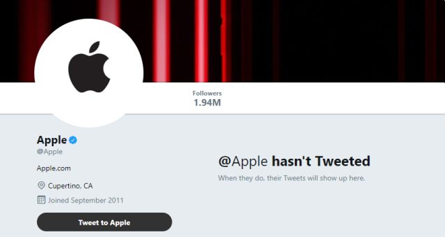 Apple's Twitter Account
