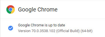 Keep Chrome up to Date